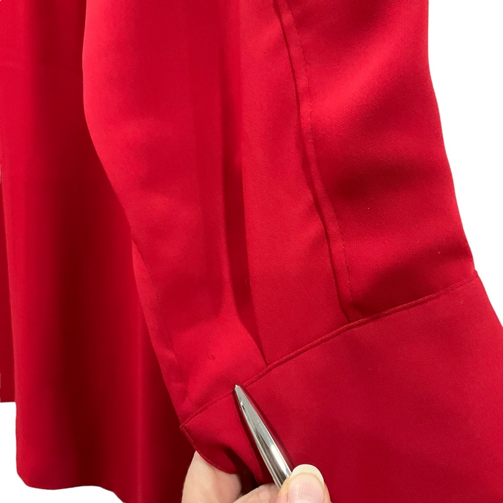 Aritzia Babaton Howitt Shirt Dress Jacket Red Utilitarian Pockets Women’… - Picture 11 of 16